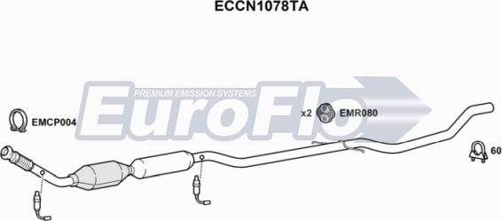 EuroFlo ECCN1078TA - Katalizators autodraugiem.lv