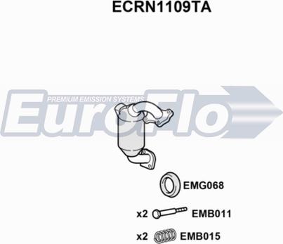 EuroFlo ECRN1109TA - Katalizators autodraugiem.lv