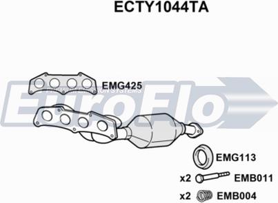 EuroFlo ECTY1044TA - Katalizators autodraugiem.lv