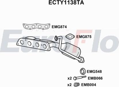 EuroFlo ECTY1138TA - Katalizators autodraugiem.lv