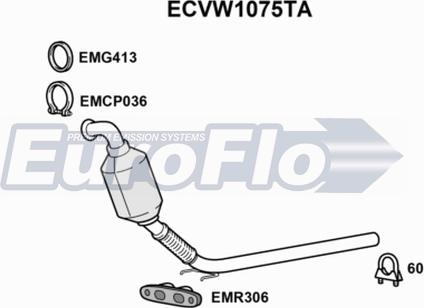 EuroFlo ECVW1075TA - Katalizators autodraugiem.lv