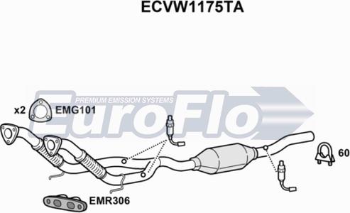 EuroFlo ECVW1175TA - Katalizators autodraugiem.lv