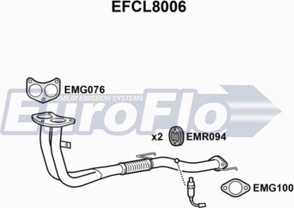 EuroFlo EFCL8006 - Izplūdes caurule autodraugiem.lv