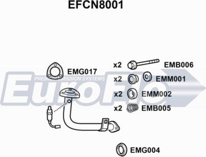 EuroFlo EFCN8001 - Izplūdes caurule autodraugiem.lv