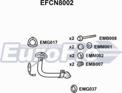 EuroFlo EFCN8002 - Izplūdes caurule autodraugiem.lv