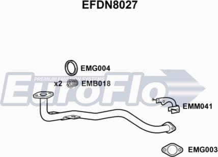 EuroFlo EFDN8027 - Izplūdes caurule autodraugiem.lv