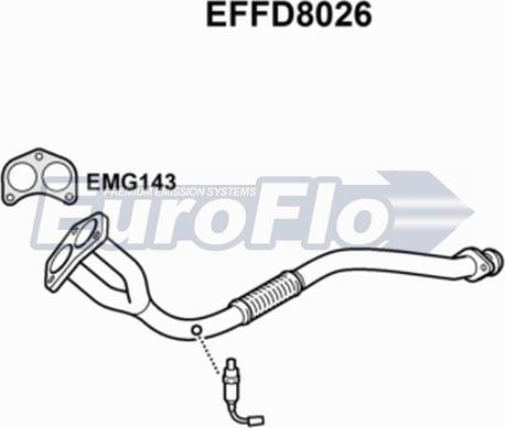 EuroFlo EFFD8026 - Izplūdes caurule autodraugiem.lv