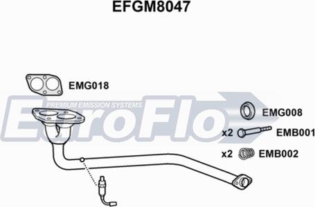EuroFlo EFGM8047 - Izplūdes caurule autodraugiem.lv