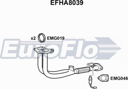 EuroFlo EFHA8039 - Izplūdes caurule autodraugiem.lv
