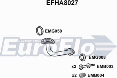 EuroFlo EFHA8027 - Izplūdes caurule autodraugiem.lv