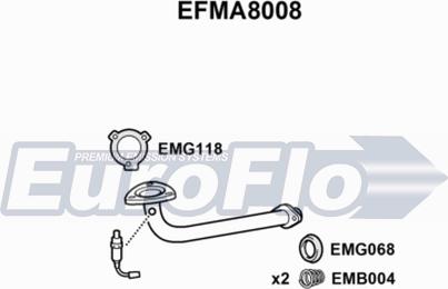 EuroFlo EFMA8008 - Izplūdes caurule autodraugiem.lv