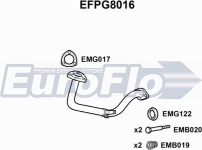 EuroFlo EFPG8016 - Izplūdes caurule autodraugiem.lv