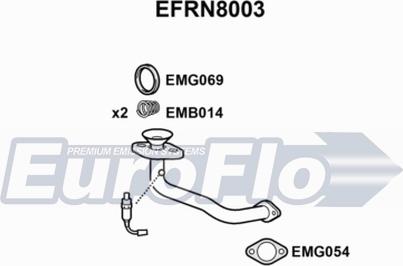 EuroFlo EFRN8003 - Izplūdes caurule autodraugiem.lv