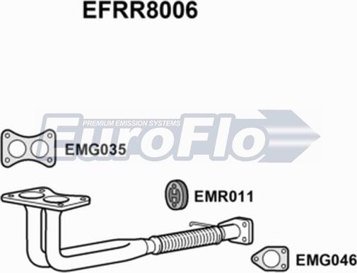 EuroFlo EFRR8006 - Izplūdes caurule autodraugiem.lv