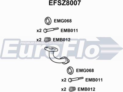 EuroFlo EFSZ8007 - Izplūdes caurule autodraugiem.lv