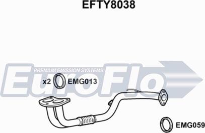 EuroFlo EFTY8038 - Izplūdes caurule autodraugiem.lv