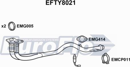 EuroFlo EFTY8021 - Izplūdes caurule autodraugiem.lv