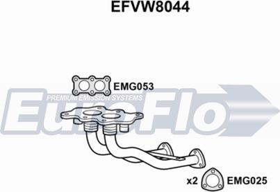 EuroFlo EFVW8044 - Izplūdes caurule autodraugiem.lv