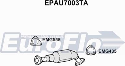 EuroFlo EPAU7003TA - Nosēdumu / Daļiņu filtrs, Izplūdes gāzu sistēma autodraugiem.lv