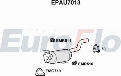 EuroFlo EPAU7013 - Nosēdumu / Daļiņu filtrs, Izplūdes gāzu sistēma autodraugiem.lv