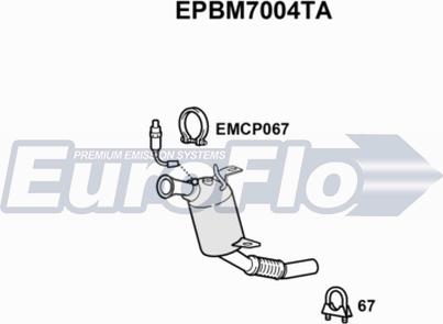 EuroFlo EPBM7004TA - Nosēdumu / Daļiņu filtrs, Izplūdes gāzu sistēma autodraugiem.lv