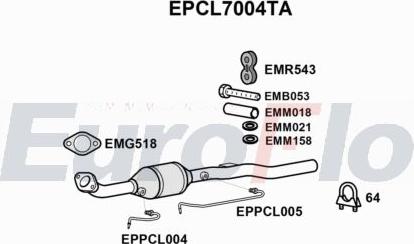 EuroFlo EPCL7004TA - Nosēdumu / Daļiņu filtrs, Izplūdes gāzu sistēma autodraugiem.lv