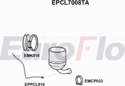 EuroFlo EPCL7008TA - Nosēdumu / Daļiņu filtrs, Izplūdes gāzu sistēma autodraugiem.lv