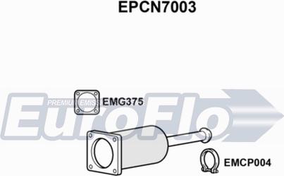 EuroFlo EPCN7003 - Nosēdumu / Daļiņu filtrs, Izplūdes gāzu sistēma autodraugiem.lv