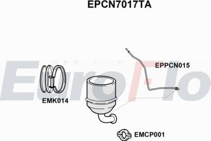 EuroFlo EPCN7017TA - Nosēdumu / Daļiņu filtrs, Izplūdes gāzu sistēma autodraugiem.lv