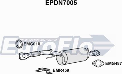 EuroFlo EPDN7005 - Nosēdumu / Daļiņu filtrs, Izplūdes gāzu sistēma autodraugiem.lv