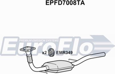 EuroFlo EPFD7008TA - Nosēdumu / Daļiņu filtrs, Izplūdes gāzu sistēma autodraugiem.lv