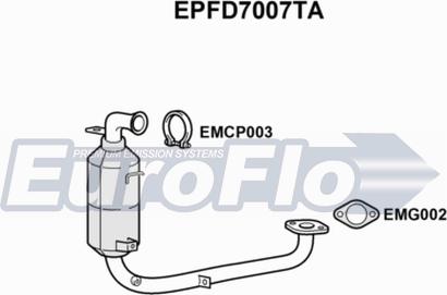 EuroFlo EPFD7007TA - Nosēdumu / Daļiņu filtrs, Izplūdes gāzu sistēma autodraugiem.lv
