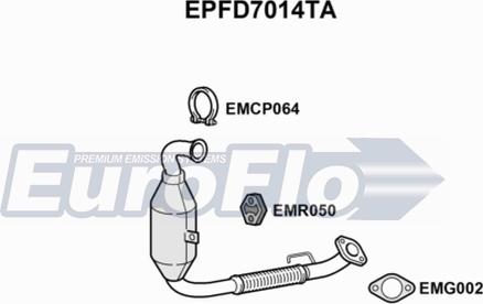 EuroFlo EPFD7014TA - Nosēdumu / Daļiņu filtrs, Izplūdes gāzu sistēma autodraugiem.lv