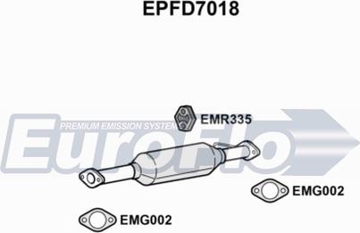 EuroFlo EPFD7018 - Nosēdumu / Daļiņu filtrs, Izplūdes gāzu sistēma autodraugiem.lv