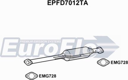 EuroFlo EPFD7012TA - Nosēdumu / Daļiņu filtrs, Izplūdes gāzu sistēma autodraugiem.lv