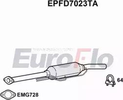 EuroFlo EPFD7023TA - Nosēdumu / Daļiņu filtrs, Izplūdes gāzu sistēma autodraugiem.lv