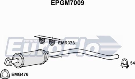 EuroFlo EPGM7009 - Nosēdumu / Daļiņu filtrs, Izplūdes gāzu sistēma autodraugiem.lv