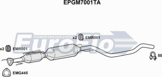 EuroFlo EPGM7001TA - Nosēdumu / Daļiņu filtrs, Izplūdes gāzu sistēma autodraugiem.lv