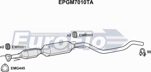 EuroFlo EPGM7010TA - Nosēdumu / Daļiņu filtrs, Izplūdes gāzu sistēma autodraugiem.lv