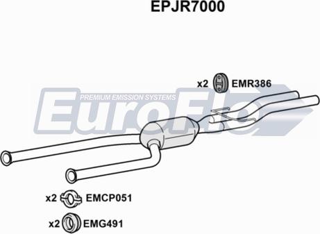 EuroFlo EPJR7000 - Nosēdumu / Daļiņu filtrs, Izplūdes gāzu sistēma autodraugiem.lv