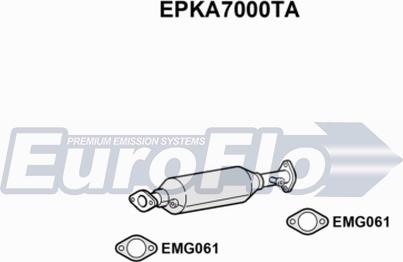 EuroFlo EPKA7000TA - Nosēdumu / Daļiņu filtrs, Izplūdes gāzu sistēma autodraugiem.lv
