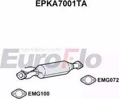 EuroFlo EPKA7001TA - Nosēdumu / Daļiņu filtrs, Izplūdes gāzu sistēma autodraugiem.lv
