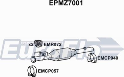 EuroFlo EPMZ7001 - Nosēdumu / Daļiņu filtrs, Izplūdes gāzu sistēma autodraugiem.lv