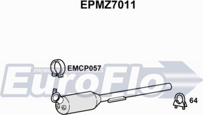 EuroFlo EPMZ7011 - Nosēdumu / Daļiņu filtrs, Izplūdes gāzu sistēma autodraugiem.lv