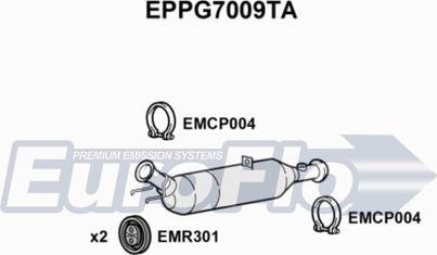 EuroFlo EPPG7009TA - Nosēdumu / Daļiņu filtrs, Izplūdes gāzu sistēma autodraugiem.lv