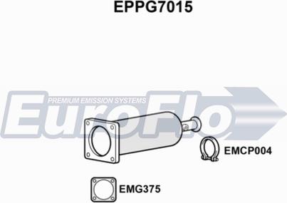 EuroFlo EPPG7015 - Nosēdumu / Daļiņu filtrs, Izplūdes gāzu sistēma autodraugiem.lv