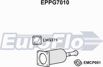 EuroFlo EPPG7010 - Nosēdumu / Daļiņu filtrs, Izplūdes gāzu sistēma autodraugiem.lv