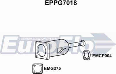 EuroFlo EPPG7018 - Nosēdumu / Daļiņu filtrs, Izplūdes gāzu sistēma autodraugiem.lv