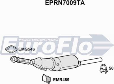 EuroFlo EPRN7009TA - Nosēdumu / Daļiņu filtrs, Izplūdes gāzu sistēma autodraugiem.lv