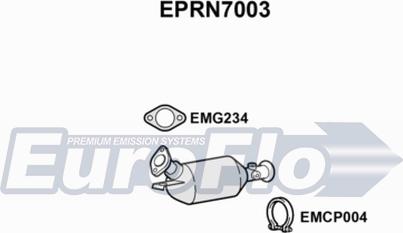 EuroFlo EPRN7003 - Nosēdumu / Daļiņu filtrs, Izplūdes gāzu sistēma autodraugiem.lv